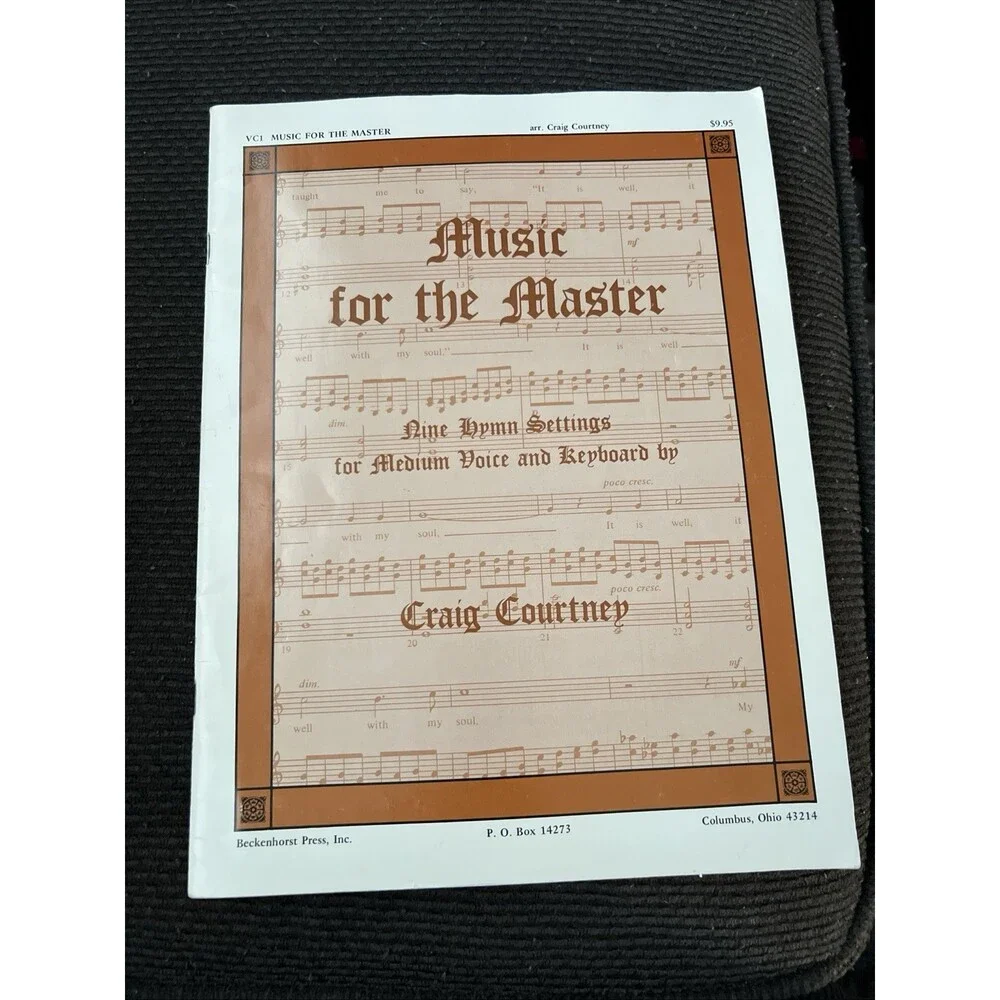 Christian Songbook Music for the Master, 9 Hymn Settings Med Voice Courtney VG